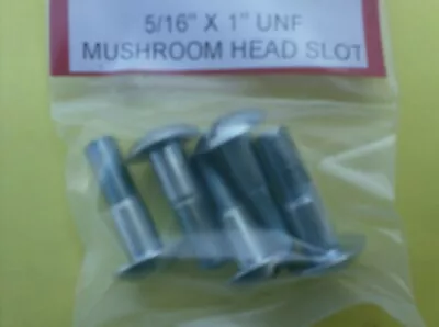 MUSHROOM HEAD SLOT SCREWS BOLTS 5/16  UNF X 1  LONG   UFS.631/8   X5 • £4.55