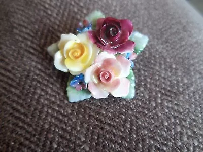 Vintage Coalport Bone China Pink Flower Brooch Made In EnglandVintage Coalport • £5.99