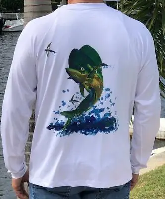 SPF-50-UV Long Sleeve Fishing Shirt UV Cool Dry Mahi • $19.95