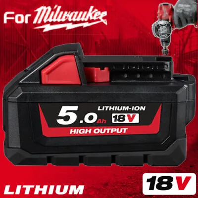 £20.92 • Buy Genuine 5.0Ah 18V High Capacity Li-ion Battery For Milwaukee M18 B6 48-11-1890 