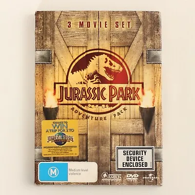 Jurassic Park (Adventure Pack) 3 Movie DVD Set (Region 4) • $8.96
