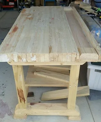 Custom Built - Heavy Duty 3.5  Top Timber Workbench. Traditional Joinery. • $800