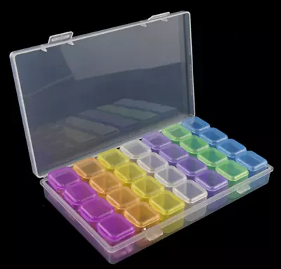 28 Compartment Plastic Jewelry Craft Storage Box Case Beads Container Organizer • £3.95