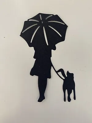 Lady And Dog Walking Die Cut Set X8 • £1.30