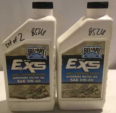 NEW! Bel-Ray EXS SYNTHETIC ESTER SUPERBIKE MX MOTOR Oil SAE 0W-40 *2 BOTTLES* • $19.95