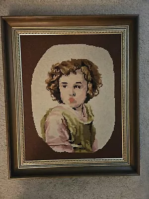 Vintage Needlepoint Framed Wall Art • $29.99