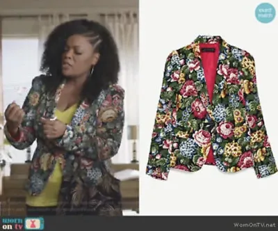 Zara Floral Print Blazer Jacket As Worn On Tv Size M Bloggers Fave BNWT RRP£70 • $49.77