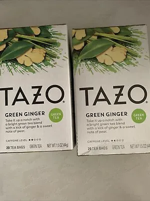£7.97 • Buy Lot Of 2 Tazo Tea Green Tea - Ginger - 20 Bag