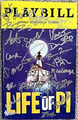 Life Of Pi Cast Signed In Person Broadway Playbill - Authentic • £185.24