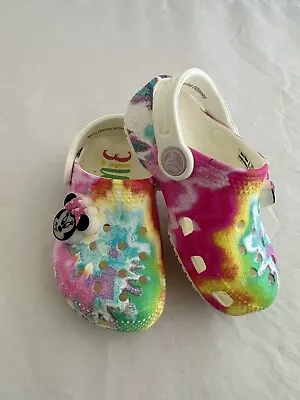 Crocs Girls Tie Dye Minnie Mouse Slip On Shoes Size 7C NOTE • $14.99