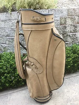 COOL VINTAGE FAUX LEATHER WILSON STAFF GOLF BAG - Single Strap 3-Way Divider • $49.99