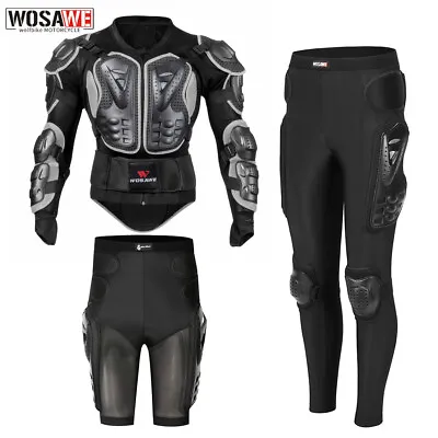 Adults Motorcycle Full Body Armor Jacket Protective Shorts Hip Impact Trousers • $33.95
