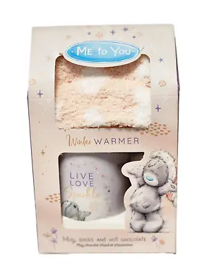 Me To You Winter Warmer Gift Set Ceramic Mug Hot Chocolate 1 Pair Women's Socks • £12.78