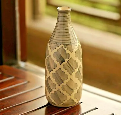 £126.59 • Buy Moroccan Handpainted Artifacts For Living Room & Home Decor Ceramic Flower Vase