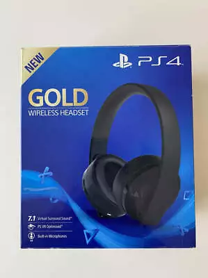 Sony PlayStation 4 PS4 GOLD Wireless Headset Boxed • $129.50