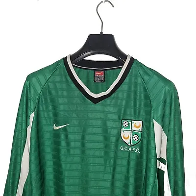 Men's G.C.A.F.C. GLOUCESTER CITY *RARE* Nike Green GOALKEEPER Shirt Size L *VGC* • £24.95