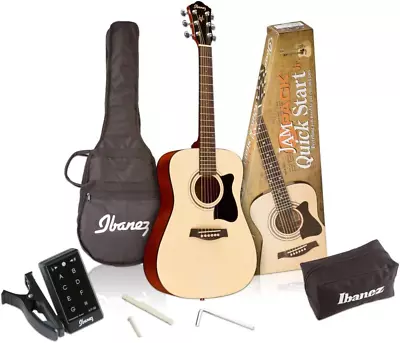 6 String Acoustic Guitar Pack Right Handed Natural Gloss (IJV30) • $210.99