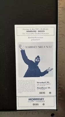 Morrissey - Vintage Original German 1991 Unused Whole Full Concert Ticket • $30