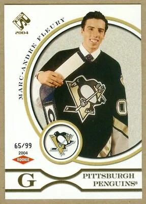 2003-04 Pacific Private Stock Reserve Hobby MARC-ANDRE FLEURY True Rookie RC /99 • $229.29