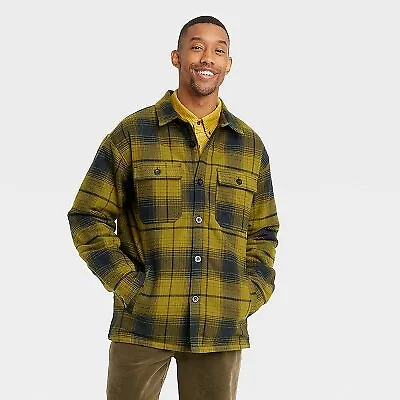 Houston White Adult Quilted Jacket - Moss Green Plaid S • $14.99