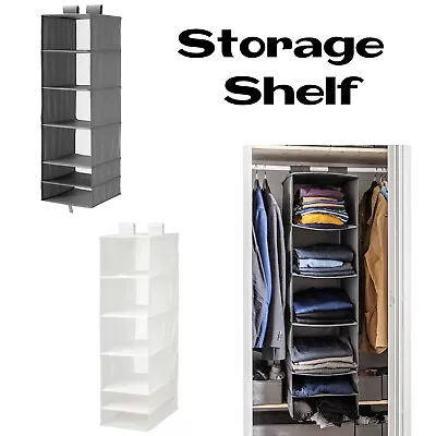 Hanging Wardrobe Storage 6 Tier Garment Shoe Organiser Clothes Tidy Drawer • £19.99