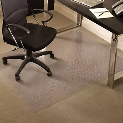 Chair Mat For Carpet- Medium Pile 48 X 72  Rectangle Clear Vinyl Beveled Edge • $145.65