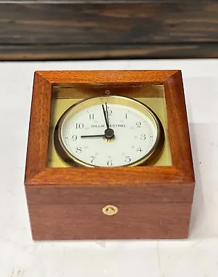 Vintage Retro Ship Nautical Antique GILLIE SESTREL Old Chronometer Wooden Clock • £481.62