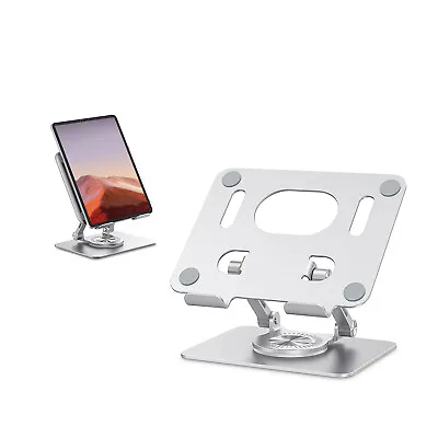 Phone Stand IPad Desktop Adjustable Desk Tablet Table Holder Aluminum Light UK • £10.44