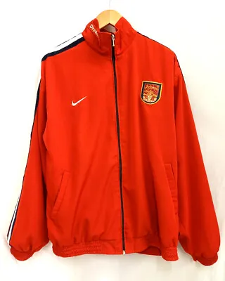 £7.99 • Buy NIKE Men's Red Arsenal Zip-up Football Jacket Arm Stripe UK Size XL CG B11