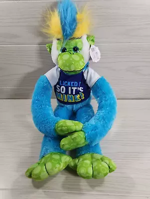 Mohawk Peace Monkey Plush Stuffed Animal Yellow Hair  I Licked It So Its Mine  • $19.99