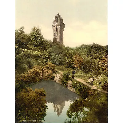 Stirling Wallace Monument Photomechrome Huge Wall Art Poster Print • £18.49