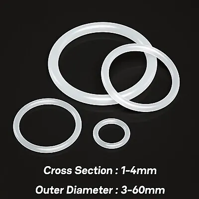 1/2/3/4mm Cross Section O-Rings Silicone Rubber 3mm - 60mm OD Oring Orings Seals • $2.41