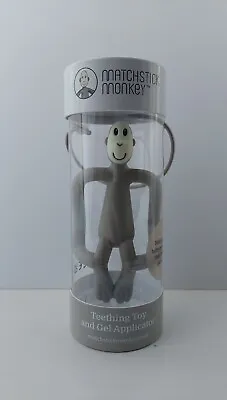 Matchstick Monkey Teething Toy & Gel Applicator Grey New • £9.50