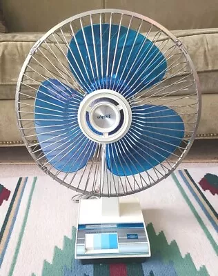 Vintage LASKO Clear Blue Blade 12  3-Speed OSCILLATING FAN Type 12 • $69.99