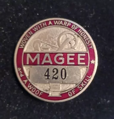 1940'S Magee Carpet Bloomsburg Pa Employee Enameled Badge Pin • $9.99