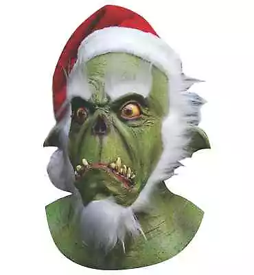 Green Santa The Grinch Movie Christmas Adult Mens Costume Mask • $118.95