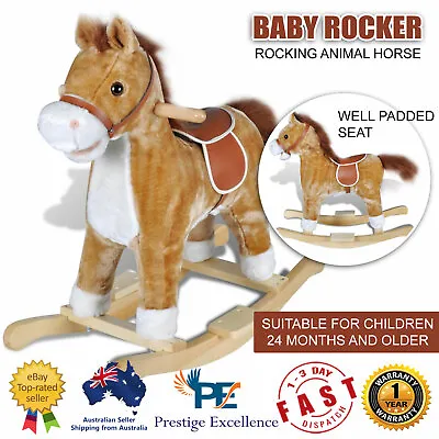 Kids Ride On Rocking Animal Horse Baby Rocker Cowboy Cowgirl’s Favorite Toy Play • $112.90