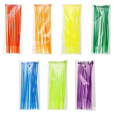 140 Pcs 6 Inch Multi Color Nylon Zip Ties Cable Management 7 Colors • $9.99