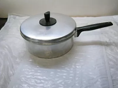 Vintage Wear-Ever Aluminum Egg Poacher 4 Eggs 2 Qt. Pan No. 38144 W Lid MADE USA • $19.95