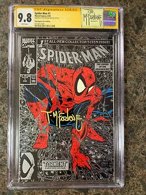 Spider-Man #1 (Silver Edition) CGC 9.8 SS McFarlane W/ Yellow McFarlane Label! • $499