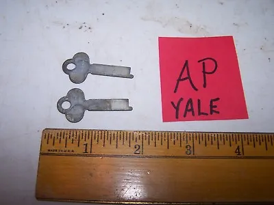 2 Vintage YALE Uncut Key Blanks MADE IN U.S.A - Lot AP • $12
