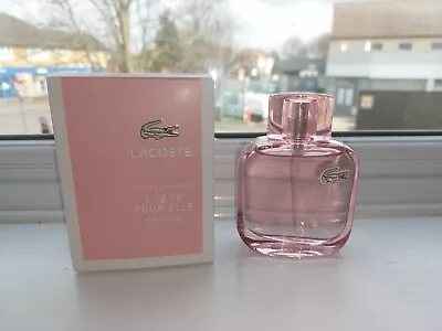 LACOSTE EAU DE L12.12 POUR ELLE SPARKLING 90ML Eau De Toilette Used • £34