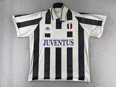 Juventus Kappa Champions League Soccer Jersey Mens Large Black White READ • $25.29