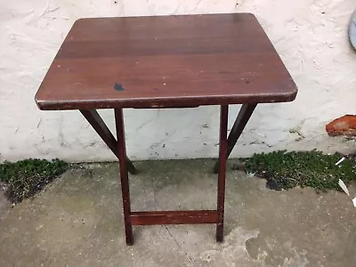 Vintage Folding Tea Coffe Side Table Tv Laptop Stand Desk Outdoor Table • £25.99
