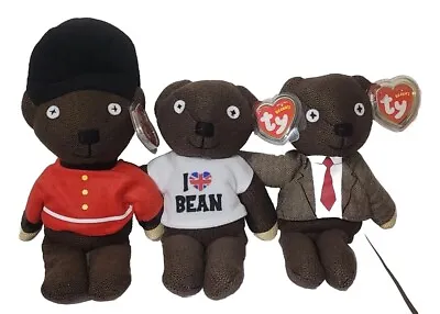 Ty Beanie Baby Set - MR. BEAN (Guard T-Shirt Jacket/Tie) UK EXCLUSIVES MWMT'S • $42.99