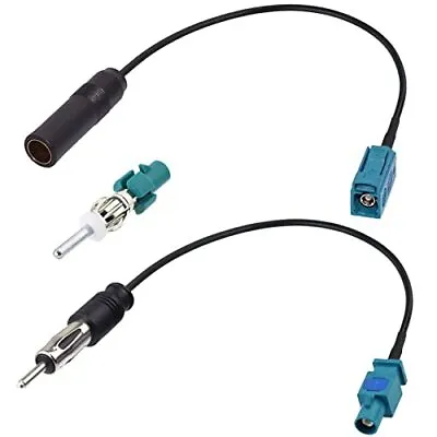 Universal Vehicle FM AM Radio Fakra Z Male Female To DIN Plug Connector Cable • $13.83