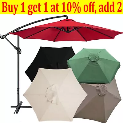 Replacement Fabric 2m/2.7m Garden Patio Parasol Canopy Cover For 6 Arm Umbrella • £19.99