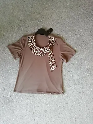 £12.99 • Buy 1950s Style Top Size Medium T-shirt Forever By Michael Gold BNWT Mushroom Colour