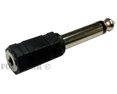3.5mm Mono Female Jack To 1/4  Mono TS Male Plug Audio Converter Adapter • $4.69