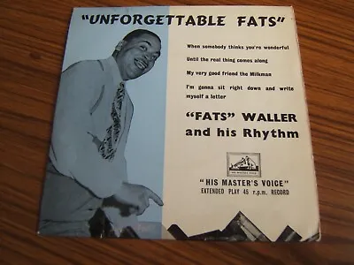 £4 • Buy 45 Rpm Ep Record - Fats Waller - When Somebody Thinks You're Wonderful